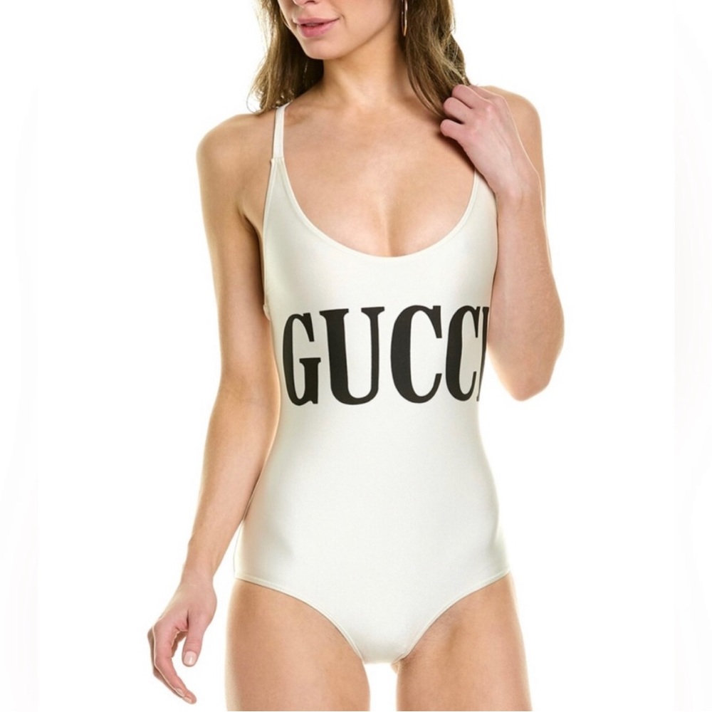 NWT Gucci White one piece bathing suit